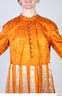 Photos Man in Historical Servant suit 2 Medieval clothing Medieval servant orange jacket upper body 0001.jpg